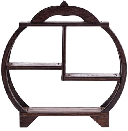 JISADER Holz-Displayständer, Vase Display Regal, Curio Storage Rack Organizer für Zimmerpflanzen, Stil c