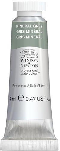 Winsor & Newton 0105427 Professional Watercolour - Mineral-grau, 14ml Tube - Aquarellfarbe, lebendige Farben in Künstlerqualität, hohe Farbbrillanz & Leuchtkraft, lichtecht