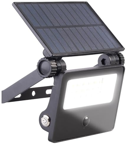 Luminea Solar LED Strahler: Solar-LED-Wandfluter mit PIR-Bewegungssensor, 700 lm, 1.800 mAh, IP65 (Bewegungsmelder, Strahler Bewegungsmelder, Panel)