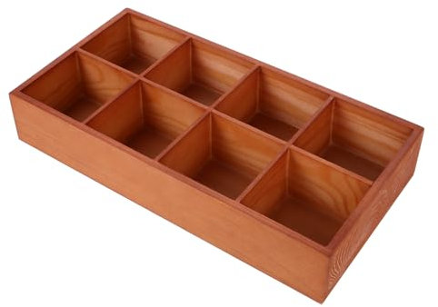 BESPORTBLE Boîte de Rangement à Compartiments en Bois pour Noix