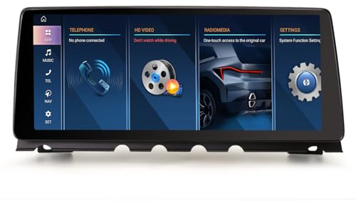 12.3 Qualcomm 8-Cœurs 8GO+128GO Android 14 Autoradio Bluetooth GPS Stéréo pour BMW Série 7 F01 F02 Système NBT Soutien iDrive Canbus IPS Écran Tactile Dab+ sans Fil CarPlay Android Auto DSP WiFi USB