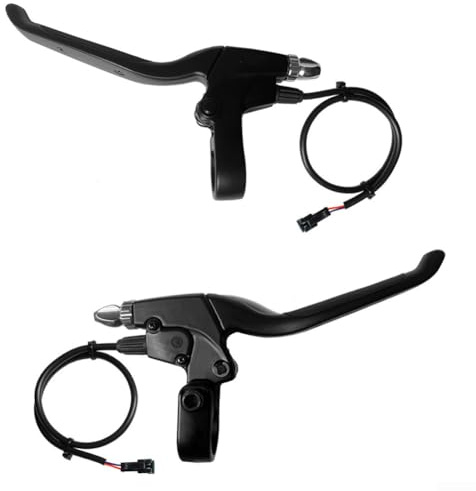 Leve del freno per bicicletta elettrica in lega di alluminio con interruzione di potenza e funzione di parcheggio per bici elettriche - coppia sinistra e destra, compatibile con 115PDD, cavo SM e la