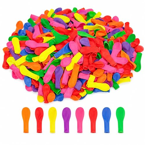 DazzJoy vattenbomber, ballonger för poolleksaker, 200 stycken miniballonger färgglada, färgglada vattenbomber, ballonger, ballonger för vattenleksaker, vattenstrid, vattenleksaker barn