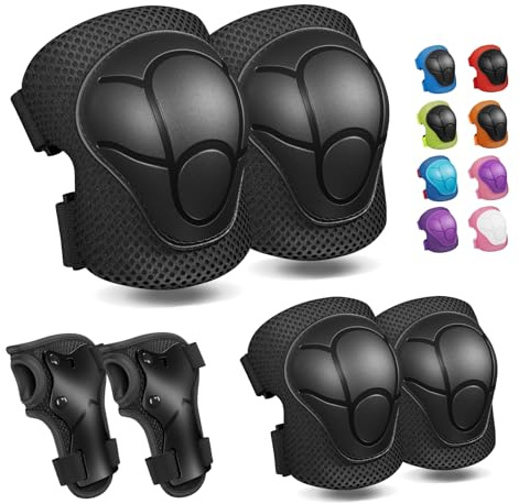 Ginocchiere per bambini Ginocchiere e gomitiere Set di attrezzature protettive per ginocchiere per bambini ragazze Ragazzi con protezioni per polsi 3 in 1 per pattinaggio Ciclismo Roller