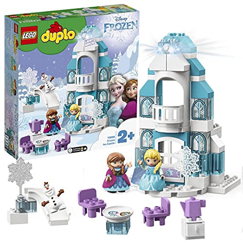 LEGO 10899 Duplo Disney Castillo de la Reina de las Nieves, juguete de construcción con mini muñecas Anna y Elsa, para niños
