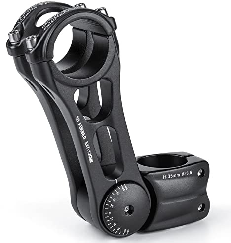Adjustable MTB Stem 31.8mm 70 Degree - 90/110/130/145mm Bike Stem Riser for Handlebar - Aluminum Alloy Mountain Bike Handlebar Riser Extender for MTB Road City Bike Bicycle