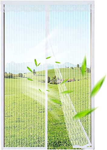Magnetic Fly Screens for Doors 140x200cm,Magnetic Insect Door Screen,Easy to Install, Mosquito Door Screen with Powerful Magnetsn,Mesh Curtain for Patio Balcony Living Room