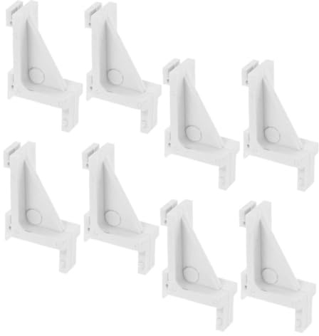 TOPPERFUN 8pcs Plastic Refrigerator Shelf Clips Small Freezer Shelf Support Hooks Fridge Accessory for Commercial and Home Freezers Storage Organization