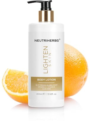 Neutriherbs Crema Corporal Iluminadora - Hidratación Intensa 48h, Crema para Piel Seca con Raíz de Regaliz y Vitamina C, Unifica el Tono para Hombres y Mujeres