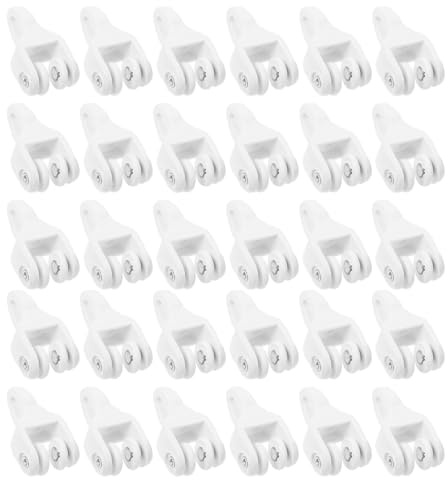 Cortinas Ganchos, Cortinas de Techo Track | 30x Ganchos para Cortinas - Clips Resistentes a la óxido Roller de Servicio Pesado para la detección de cenadores, dormitorios, Ventana de RV