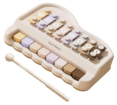 Obotsnoi Jouet Xylophone pour Adapté Voyages avec Instrument De Percussion À 8 Tons Musical pour La Coordination Œil-Main des Tout-Petits Développement du Rythme Éducatif