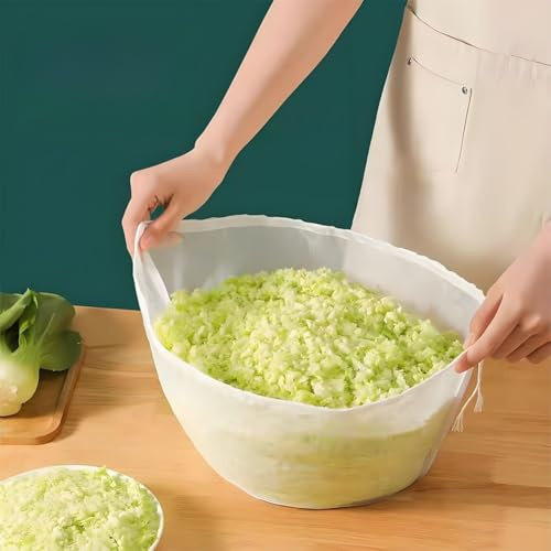 UTTASU Lot de 5 sacs en tissu pour fromage, passoire alimentaire, sac en maille pour la cuisson, le jus, le lait de noix, le lait de soja, la déshydratation des légumes avec cordon de serrage