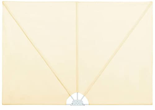 vidaXL Seitenfächer Terrasse 240x160cm Creme Balkonfächer Seitenmarkise Garten