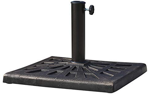 Outsunny Base per Ombrellone Diametro 3,8/4,8cm Peso 15Kg da Giardino Resina 47x47x32cm