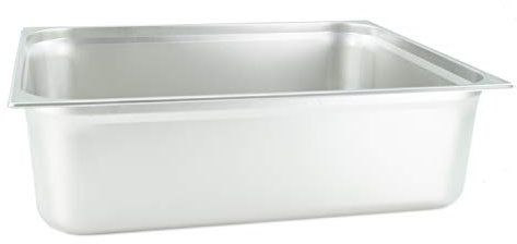 GVK ECO Récipient GN Gastronorm 2/1 200 mm en acier inoxydable Argenté Rectangulaire 57,5 l Passe au lave-vaisselle Conforme à la norme européenne 631 et Gastronorm 2/1 GN - 650 mm x 530 mm x 200 mm