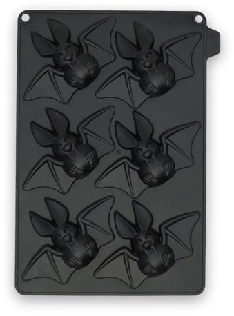 CÉCOA • Halloween-6 Fledermäuse 3D • 100 % lebensmittelechtes Silikon • Antihaftbeschichtung • BPA-frei • Perfektes Backen • Einfaches Herauslösen • Beständig von -40 °C bis +220 °C • Für Kuchen, süß