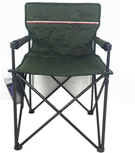 Silla Plegable para Exteriores, Estructura de Acero Resistente, Silla de Campamento portátil con portavasos, Uso para Festivales/Pesca/jardín/Playa, C
