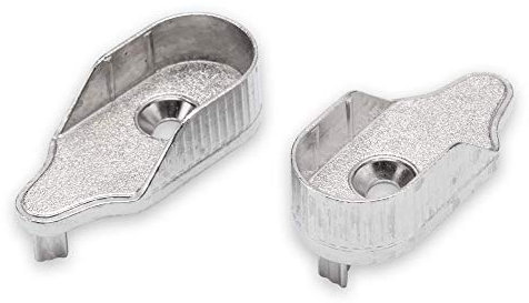 2 soportes para tubo de armario de 15 mm – barra de zinc fundido a presión niquelado (variante 3)