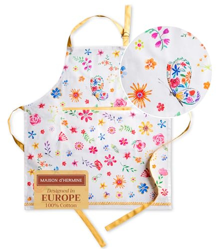 Maison d' Hermine Aprons for women with Pocket 100% Cotton (Pack of 1)