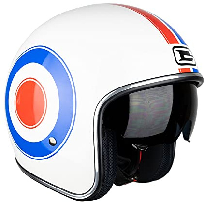 G-MAC Rebel Evo Open Face Motorcycle Helmet (Target, L)