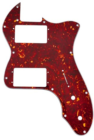 Musiclily Pro 12 Löcher Breite Palette HH Gitarren Schlagbrett Pickguard für USA/Mexico Fender 72 Tele Thinline Style E-Gitarre, 4-lagig Vintage Tortoise | Für USA/Mexiko Fender 72 Tele Thinline Style E-Gitarre