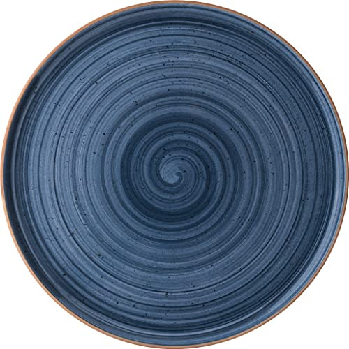 Bonna Aura Pizzateller 32,5cm Porzellan - in verschiedenen Farben zur Auswahl (Blau)