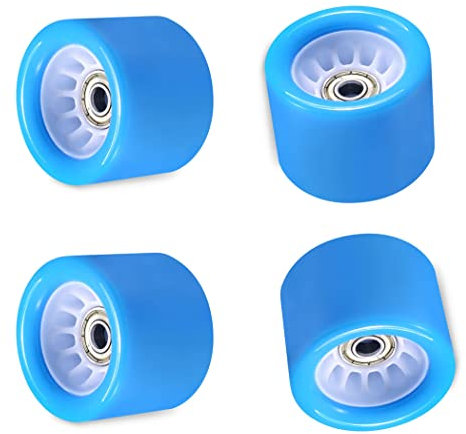 TGHY Skateboard Wheels 4 Skate Wheels with Bearings 60mm Longboard Wheels Cruiser Wheels Street Roller Skate Wheels Quad Skateboard Wheels 60X45mm 90A, Blau