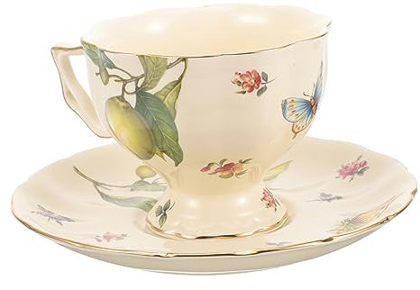 Mobestech Tasses à Cappuccino Tasse à Café Céramique Tasse à Lait Avec Soucoupe Lot De Tasses à Café Avec Soucoupes