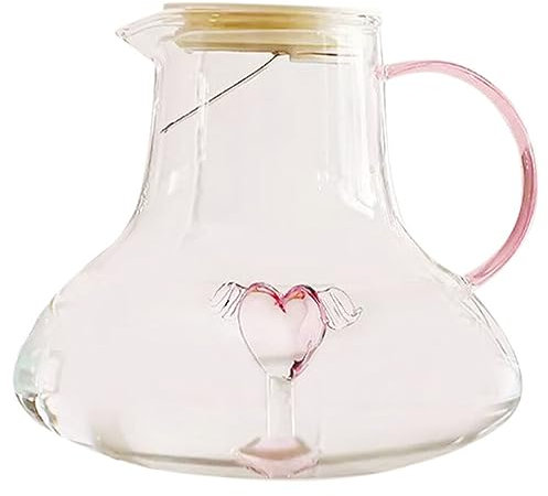 Pichet à Boissons Grosse Capacité 1500ml en Verre Bec Verseur