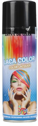 H HANSEL HOME Spray Pelo Color Temporal - Fácil de Lavar, Brillo Deslumbrante para Todo Tipo de Cabello, Negro Perla, 125ml x 1 unidad