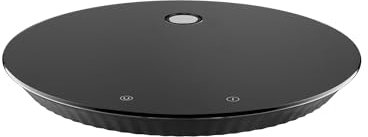 Alessi Plissé MDL16 B - Balanza de Cocina Digital de Diseño, Colgable con Soporte de Pared, en Resina Termoplástica y Vidrio Templado, Batería Recargable, Negro