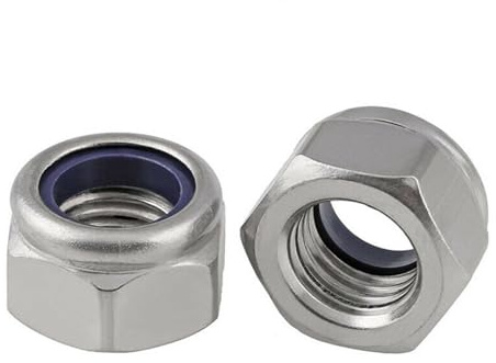 10 Uds UNC 4#-40 6#-32 8#-32 10#-24 1/4-20 3/8-16 5/16-18 1/2-13 A2 304 inserto de nailon de acero inoxidable tuerca hexagonal autoblocante Tuerca(Size:3/8-16)