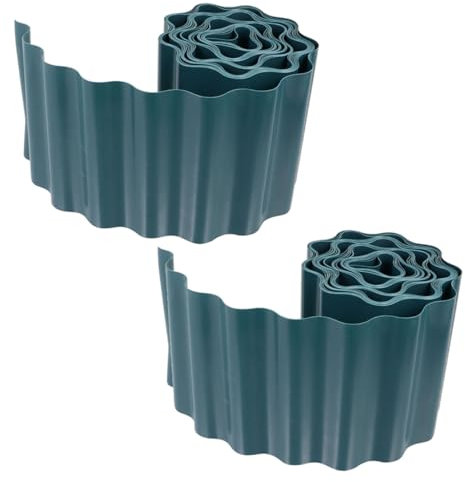 Yardenfun 2rotoli Bordi Decorativi Per Plastica Recinzione Flessibile Per Aiuole e Cortili Per Piante e Balconi Bordatura