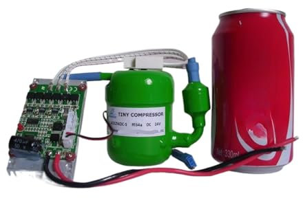 HSIFSKK Compresor Micro Mini ST19DC Ultra Pequeño, Aire Acondicionado De CC De 12 V, 24 V Y 48 V, Capacidad De Enfriamiento De 400 W(24V LT35DC24H)