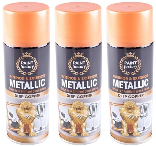 YSAMAX Metallic Spray Paint, Quick Drying Bright Finish, Versatile Uses, Long-Lasting, Stunning Visual Effect, Easy Application, Deep Copper, 400 ML
