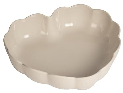 Emile Henry Made in France Ceramic Heart-Shaped Cake Dish, Madeleine Collection. 10.4 x 9.6 x 2.6, Clay