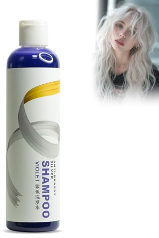 Hair Color Shampooing anti-jaunissement - 275 ml - Shampooing réparateur de couleur violet intense argenté - Pour cheveux blonds et gris