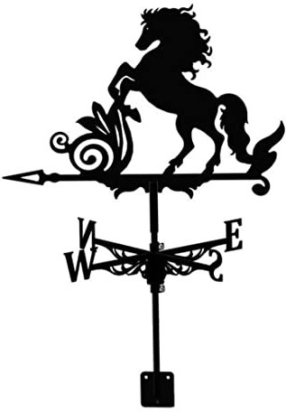 Girouette en acier inoxydable pour ferme, indicateur de direction du vent, décorations de jardin pour chevaux, girouette décorative, girouette en acier inoxydable, indicateur de direction du vent, piq