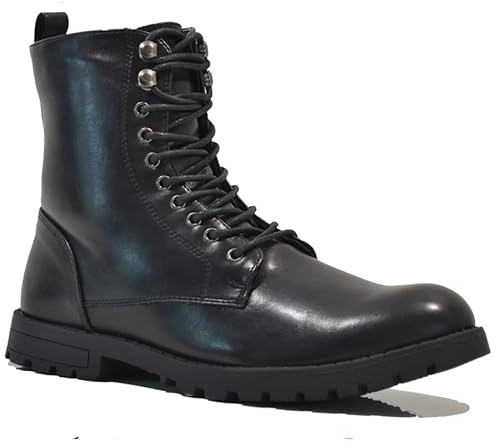 BARGAINS-GALORE Men's Breathable Military Boots - Commando Outdoor Desert Tactical Combat Boots | Army Patrol and Security Police (Black, UK Footwear Size System, Adult, Men, Numeric, Medium, 8)