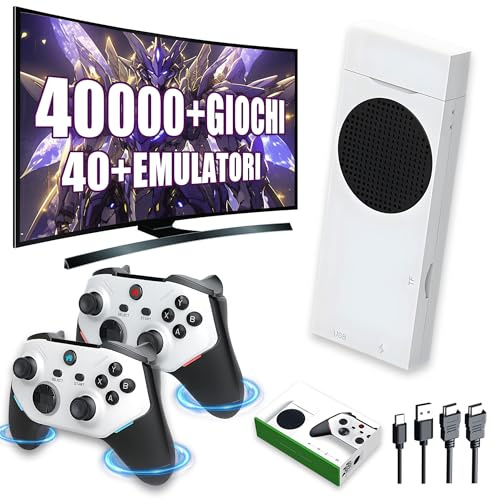 M88 Console per videogiochi retrò Retro Game Stick,40000+ giochi,40+ emulatori,uscita 4K HD 1080*720P,console per videogiochi con doppio controller wireless 2.4G,TV/computer,plug&play (256G)
