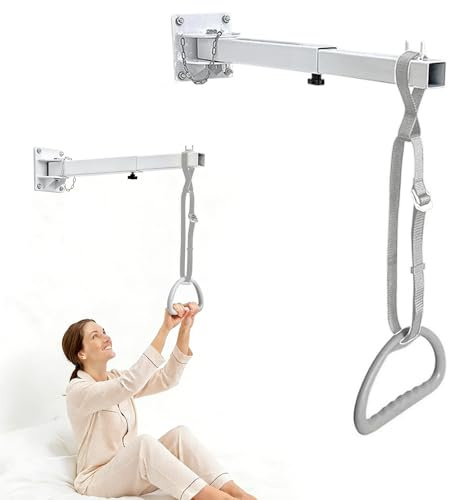 tivekeo Trapezio da letto per anziani, ausilio per trazioni, sponda per letto per disabili, barre trapezio mediche per alzarsi, ospedale, supporto per sopraelevato usili per mobilità sul comodino