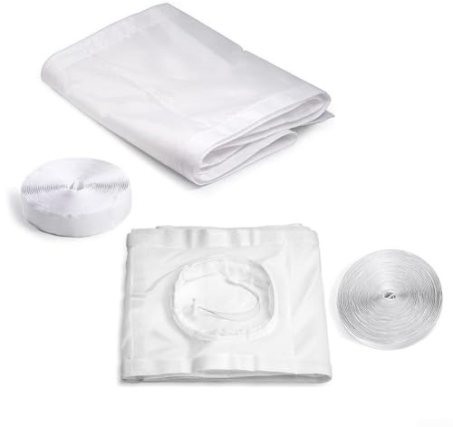 Kit de sellado de ventana de varios tamaños para aire acondicionado portátil, instalación simple para mayor comodidad interior (90 x 210 cm)