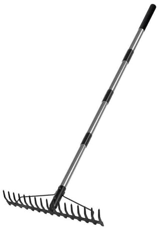Rastrello per foglie da prato, Rastrello livellatore for prato for a denti for muschio for una rapida pulizia del e cortile Rastrelli da giardino Regali for for erba
