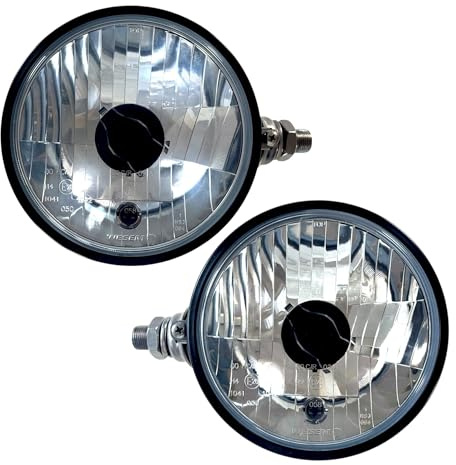 MelTruck 2-pack Huvudstrålkastare H4 R2 Strålkastare Set för Traktor Bogserbåt Byggmaskiner Halvljus Helljus Positionsljus Vänster + Höger 12V 24V Metallhölje E20-märke