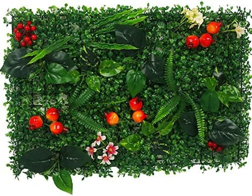 Artificial Grass Wall Panels, Privacy Fence Hedge, Topiary Greenery Panels for Backyard Garden Decoration, Faux Boxwood Hedge Wall Panels, 8 Pack