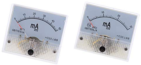 Ioensy Amperometro Analogico Da Pannello 2xCC, Indicatore di Corrente -30 MA 0-50 MA