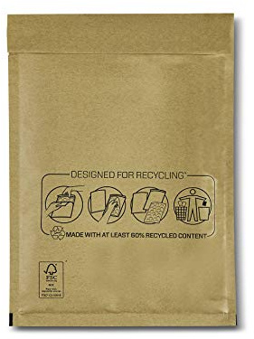Bankers Box bubbelkuvert vadderade kuvert fraktpåsar kuvert för ömtåliga föremål, miljövänlig, självhäftande stängning, 18 x 26 cm (10-pack)
