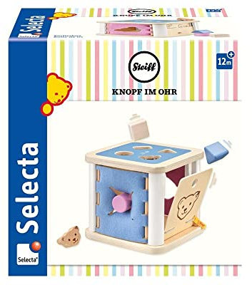 Selecta 64308 Steiff, Sortierbox aus Holz, 15 cm