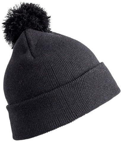 Result Winter Essentials RC28J Kinder Bommelmütze - Schwarz - Einheitsgröße