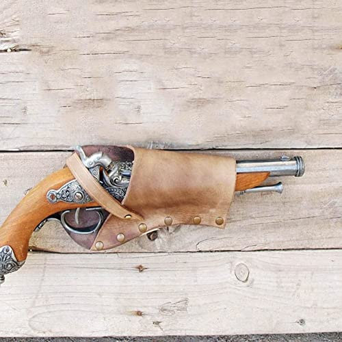 Mittelalterliches Retro Pistolenholster, Steampunk Verdecktes Kunstleder Pistolenhalter Renaissance Pirat Steinschloss Holster Western Cowboy Revolvertasche